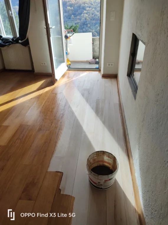 Ponçage d'un parquet massif en chêne vers Privas, Pierrelatte, EURL Fontenelle